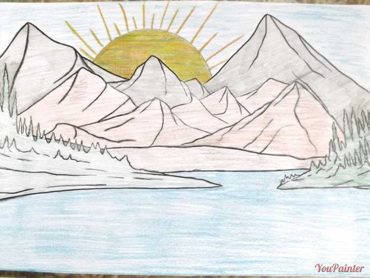Горы карандашом