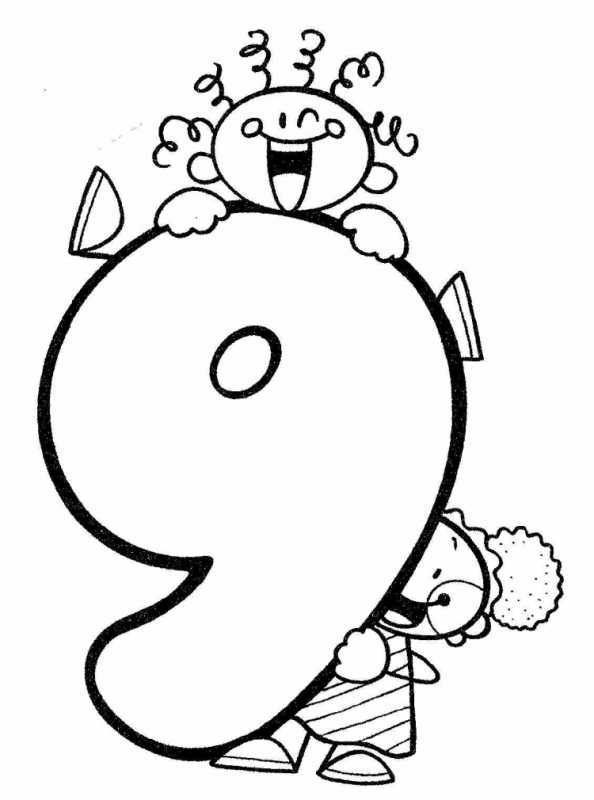 Веселые цифры для раскрашивания