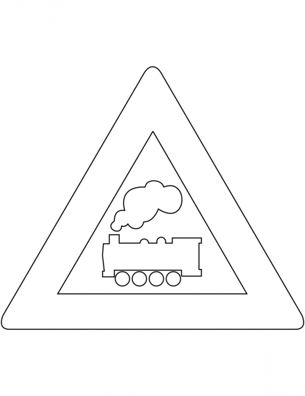 Раскраска светофор и дорожные знаки