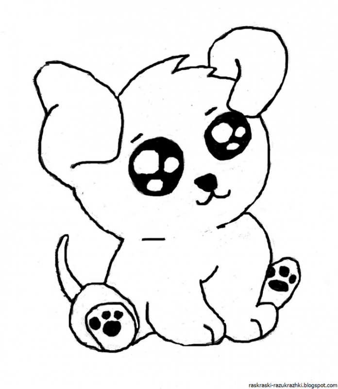 Раскраски милые собачки