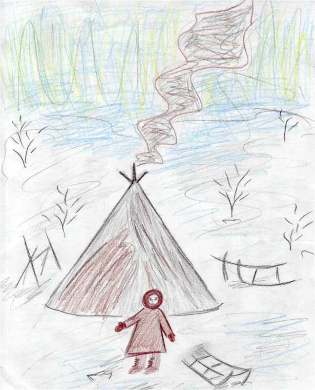 Несложный рисунок тундры