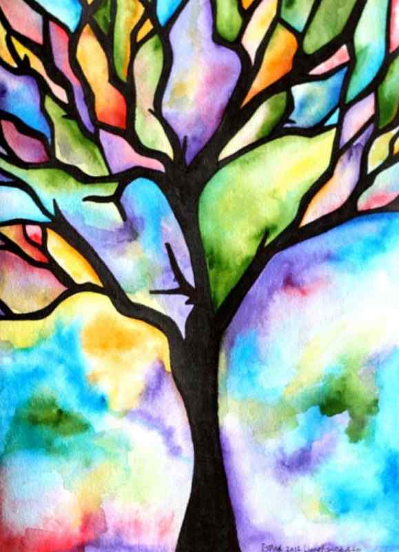 Рисование акварельными красками