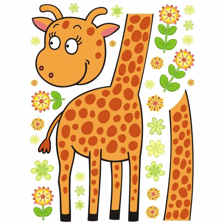 Раскраски жирафа для детей