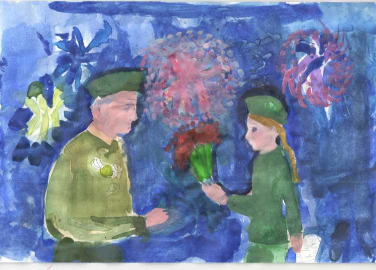 Спасибо деду за победу рисунки на конкурс