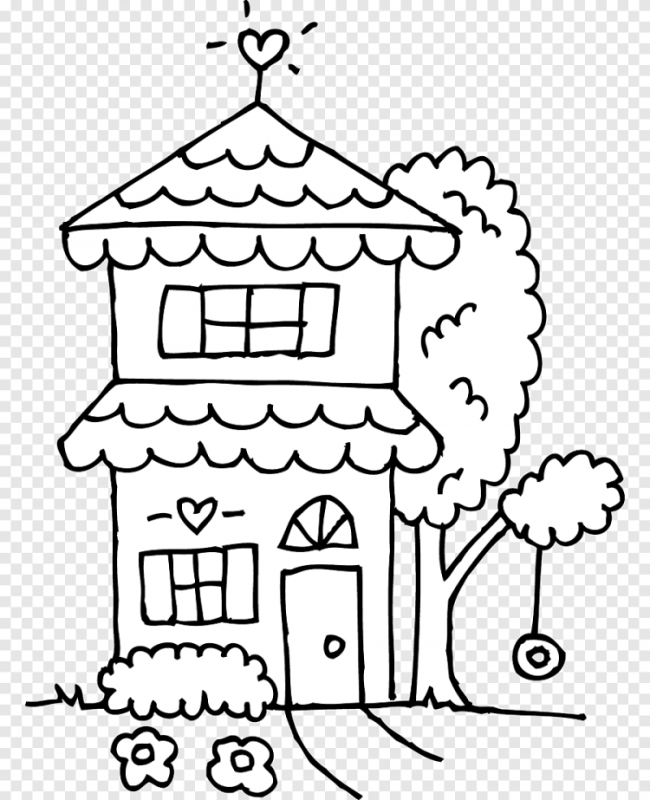 Дом раскраска