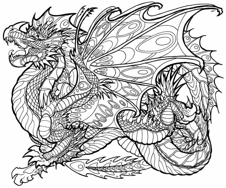 Раскраска дракон