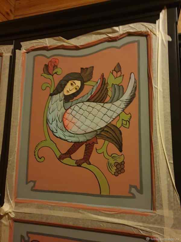 Птица Билибин изразец