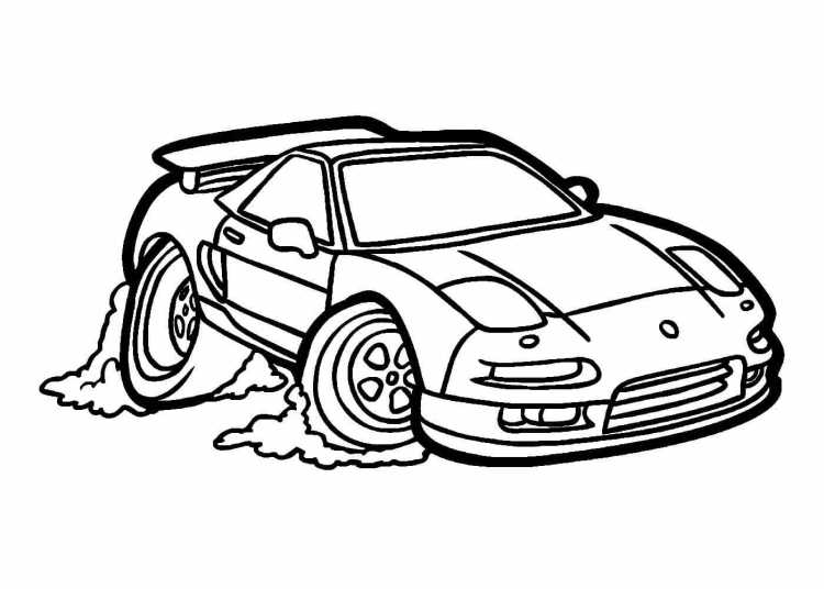 Гоночная машинка раскраска