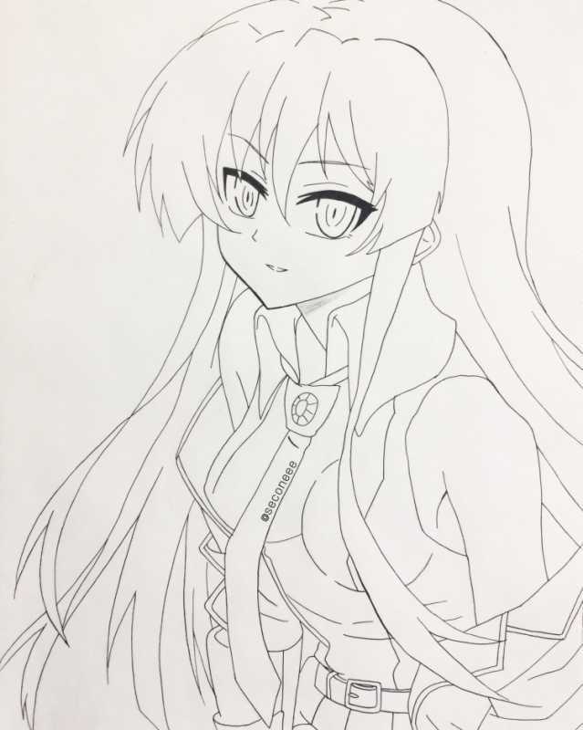 Аниме рисунок карандашом мин Лан