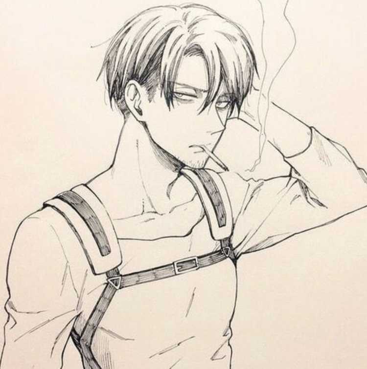 Атака титанов Леви Аккерман рисунки