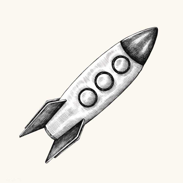 Контур ракеты для раскрашивания