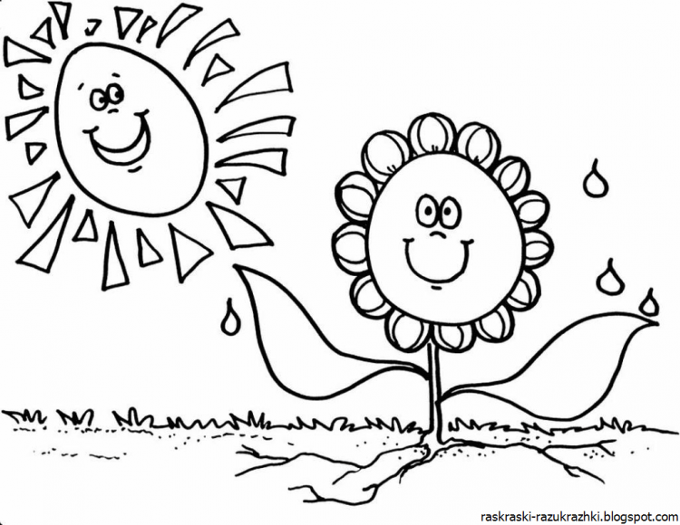 Солнце раскраска