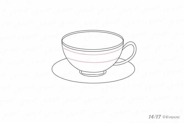 Трафарет чашки для рисования