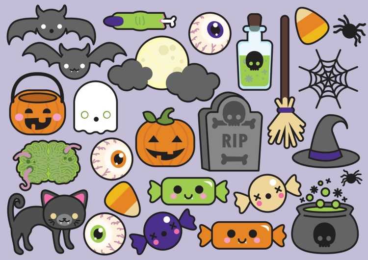 Тыква на Хэллоуин карандашом