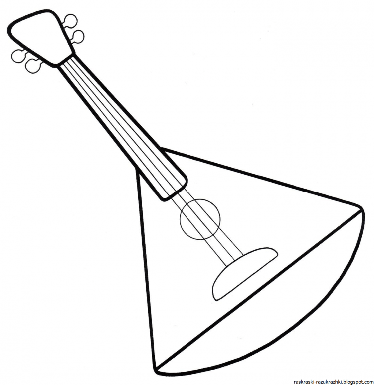 Музыкальные инструменты раскраска