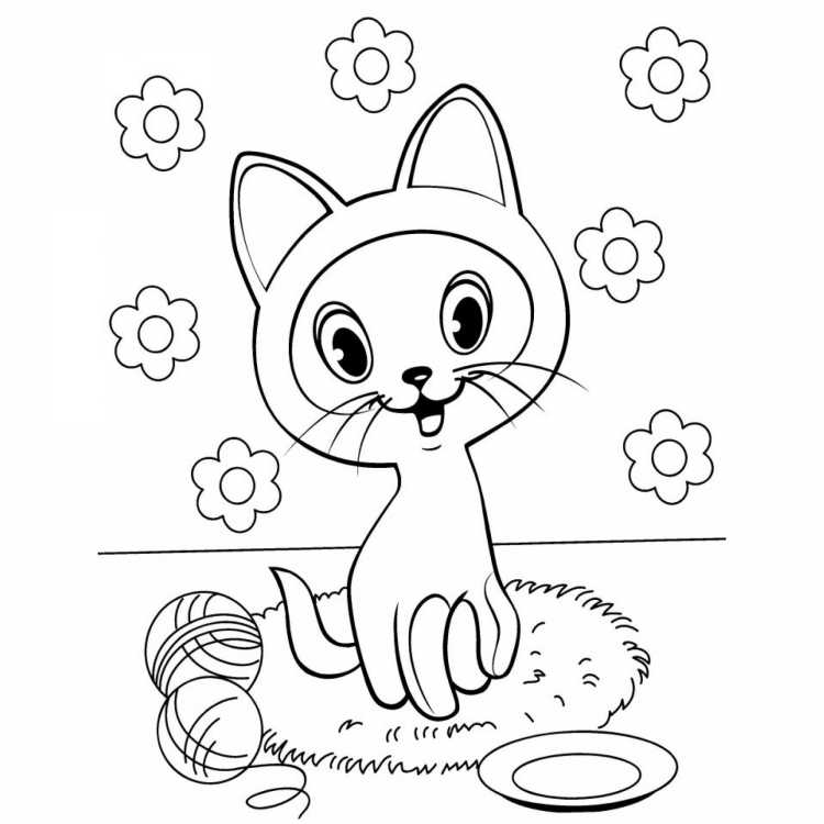 Раскраска кот