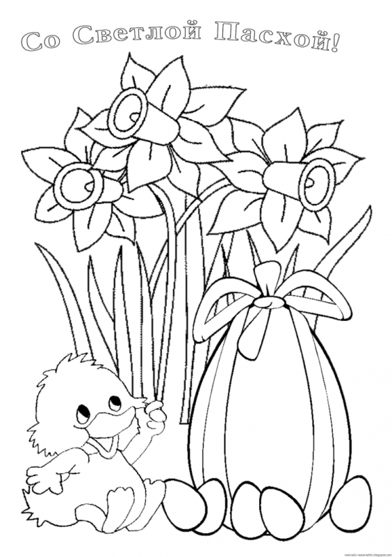 Пасхальный рисунок карандашом для срисовки