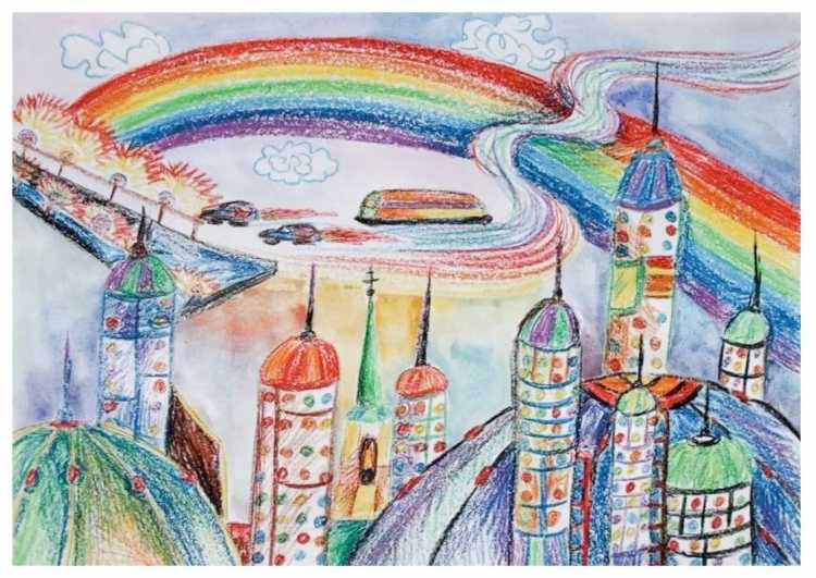 Рисование город будущего