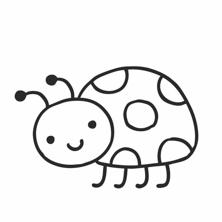 Божья коровка раскраска