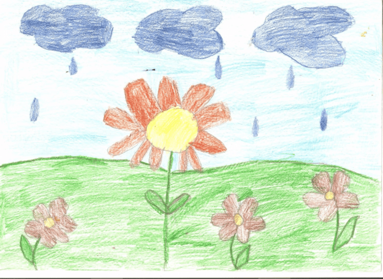 Детские рисунки цветы
