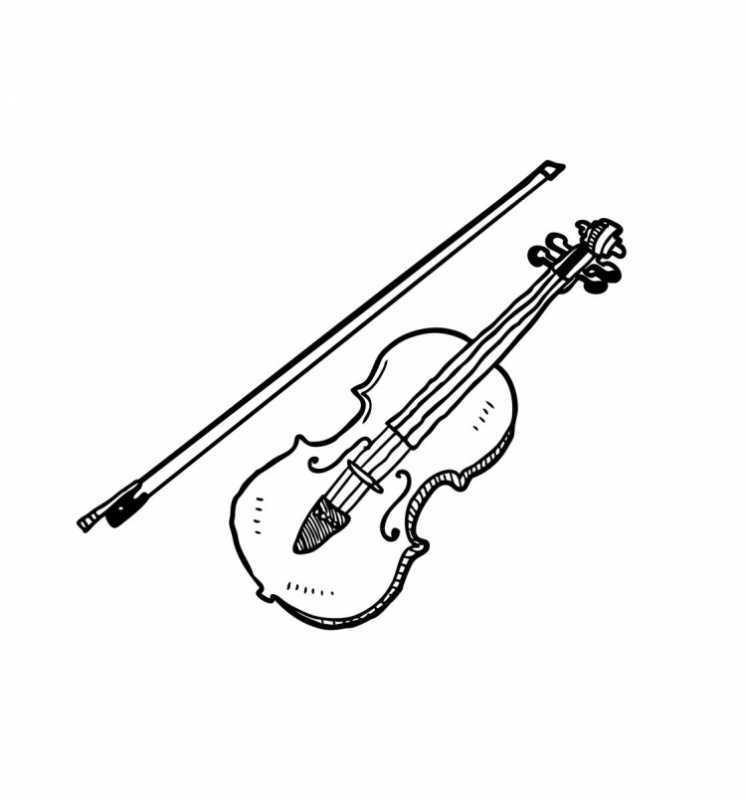 Муз инструменты раскраска
