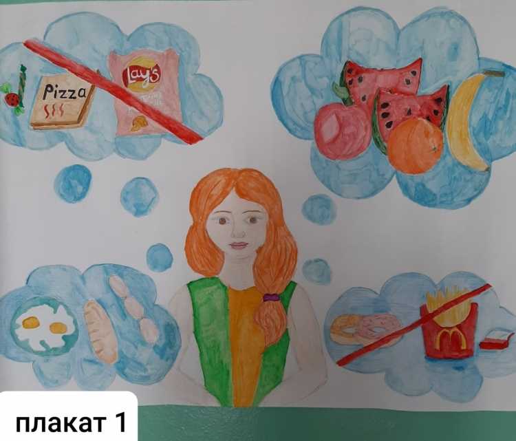 Рисунок на тему здоровое питание