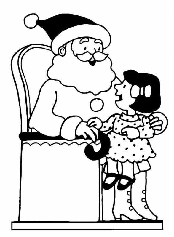 Дед Мороз раскраска