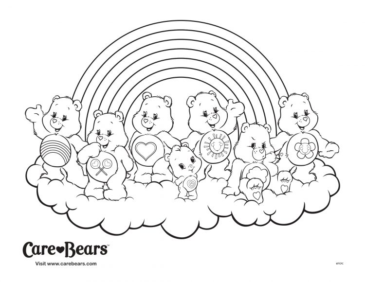 Радуга черно белая раскраска