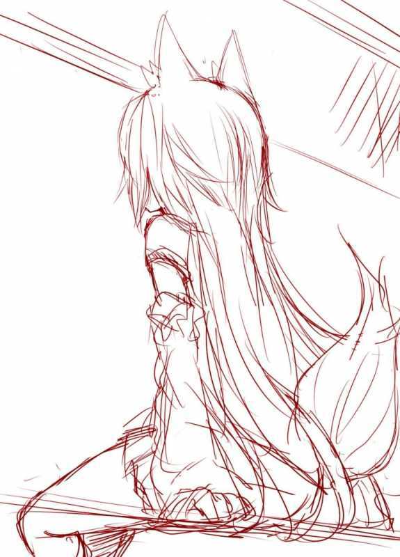 Скетчи аниме лиса