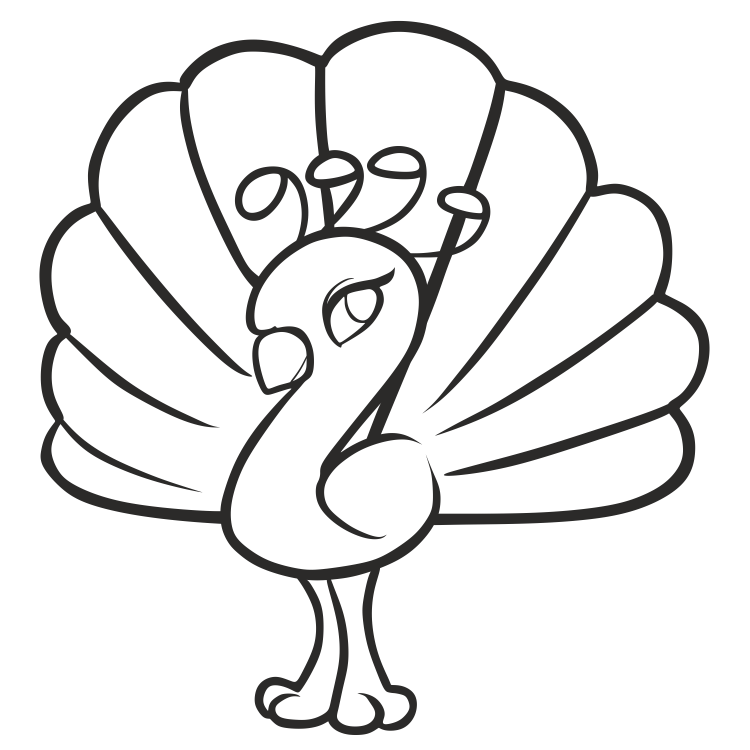 Раскраска антистресс Павлин