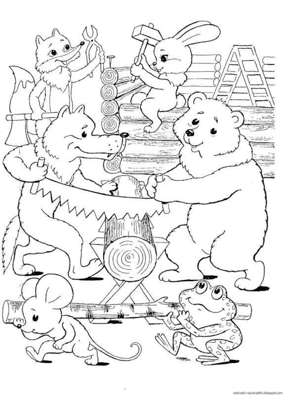 Теремок. Сказка-раскраска