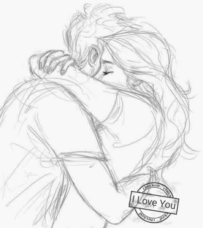 Пара нарисованная карандашом