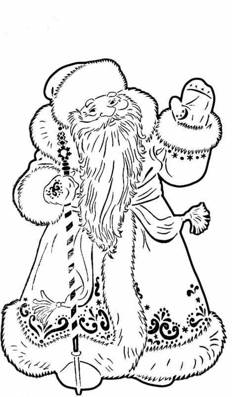 Раскраска Санта Клаус и Рождество