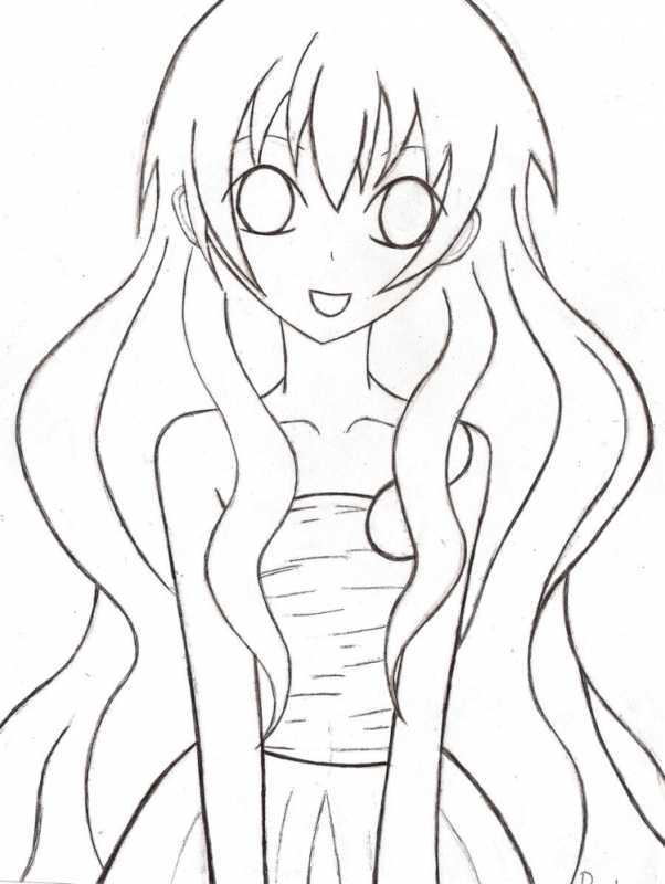 Рисунки для срисовки аниме