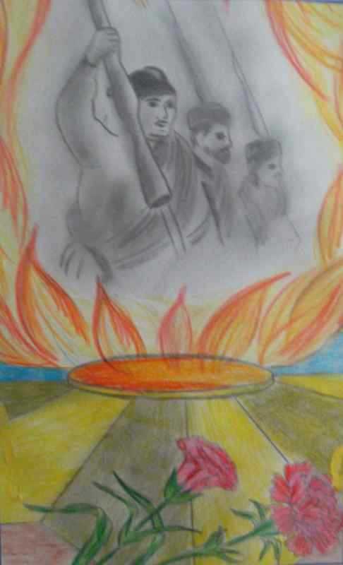 Рисуем с детьми вечный огонь МОСГАЗ