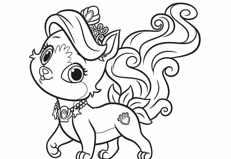Раскраски питомцы принцесс Диснея