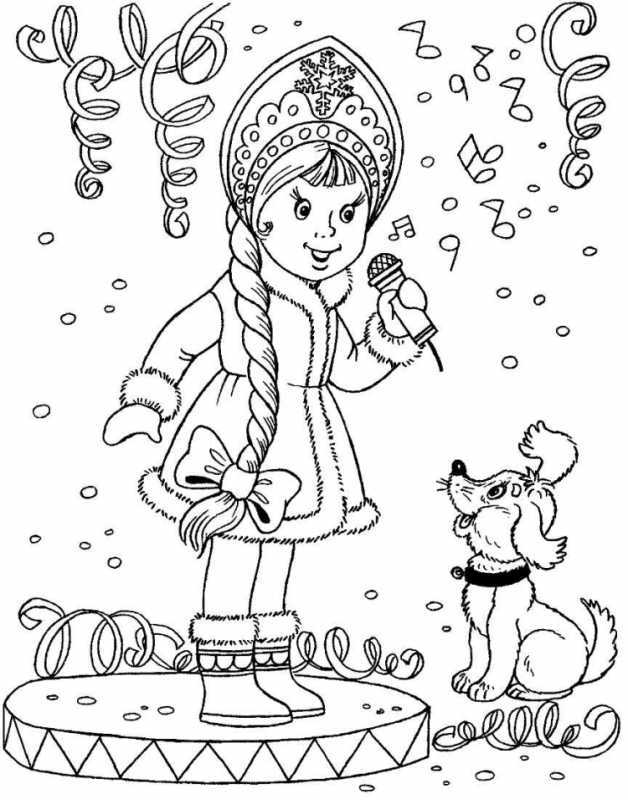 Новогодние раскраски для детей