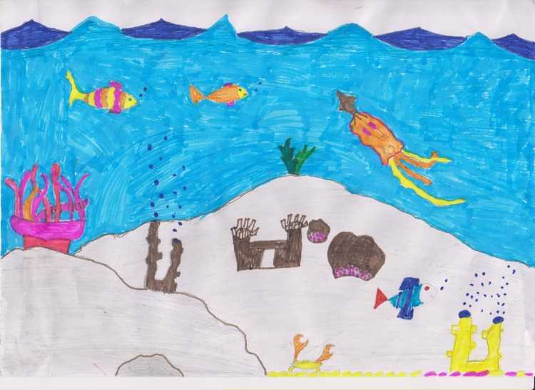 Белый медведь и Северное сияние рисование в подготовительной группе