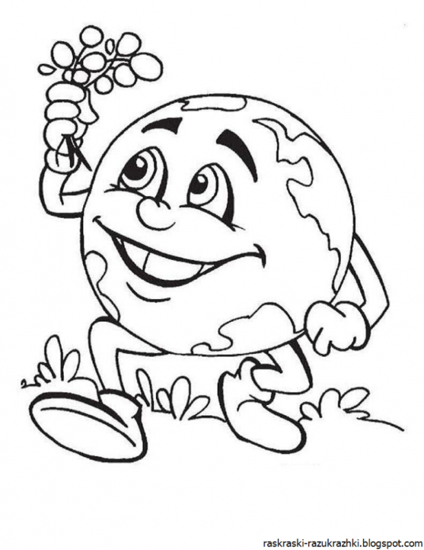 Планета земля раскраска для детей