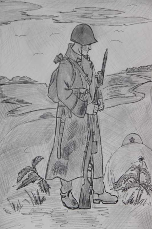 Рисунок о войне несложный