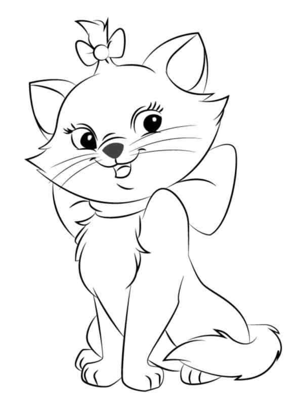 Котята рисунки для срисовки детям