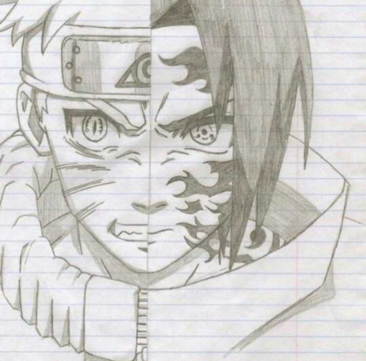 Наруто рисовать