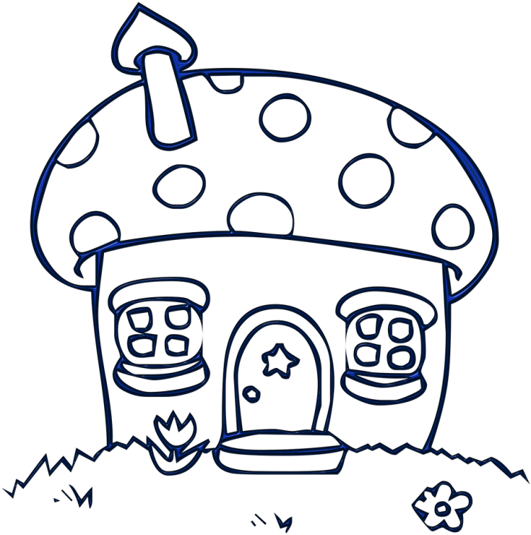 Домик для раскрашивания для детей 4-5 лет