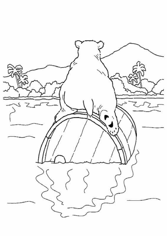 Силуэт медведя для раскрашивания