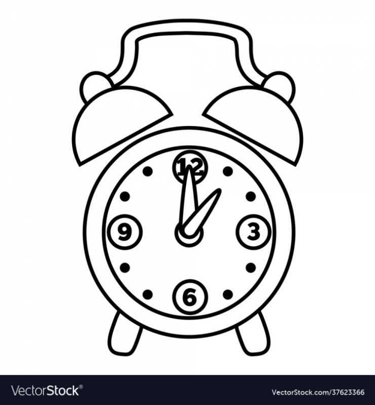 Часы 12 часов раскраска