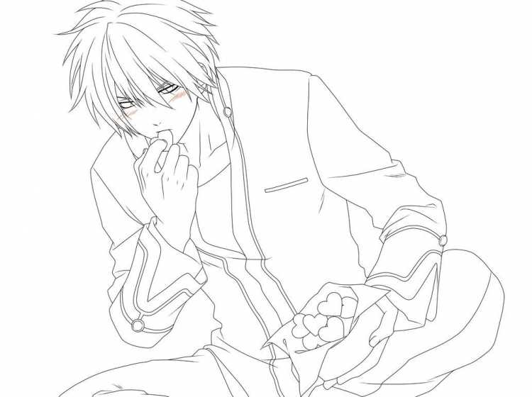 Аниме для разукрашивания пацаны