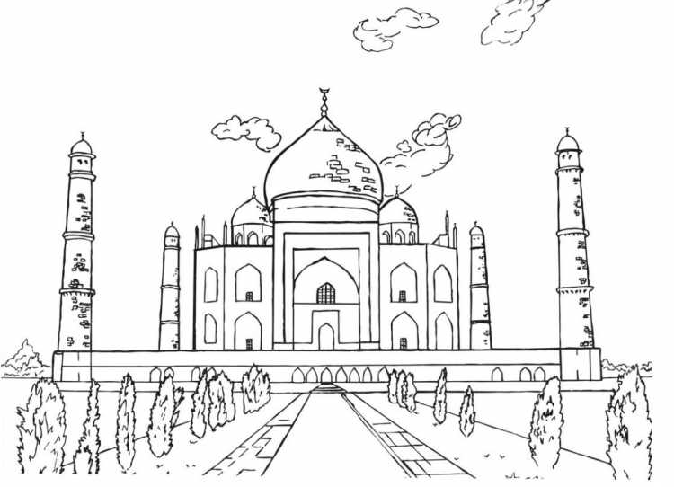 Мечеть Ислама раскраски