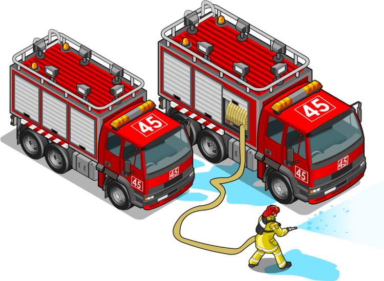 Пожарная машинка раскраска