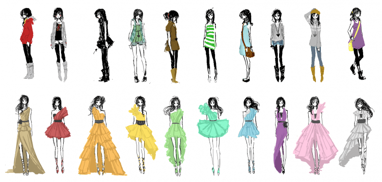 Красивая одежда для рисования