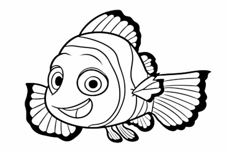 Рыба раскраска